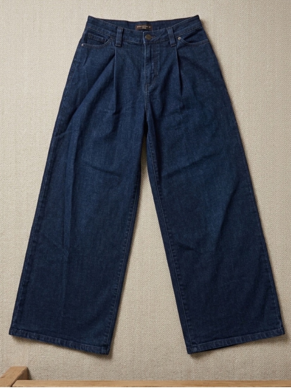 Wide Leg womens Jeans - Dark Blue Denim